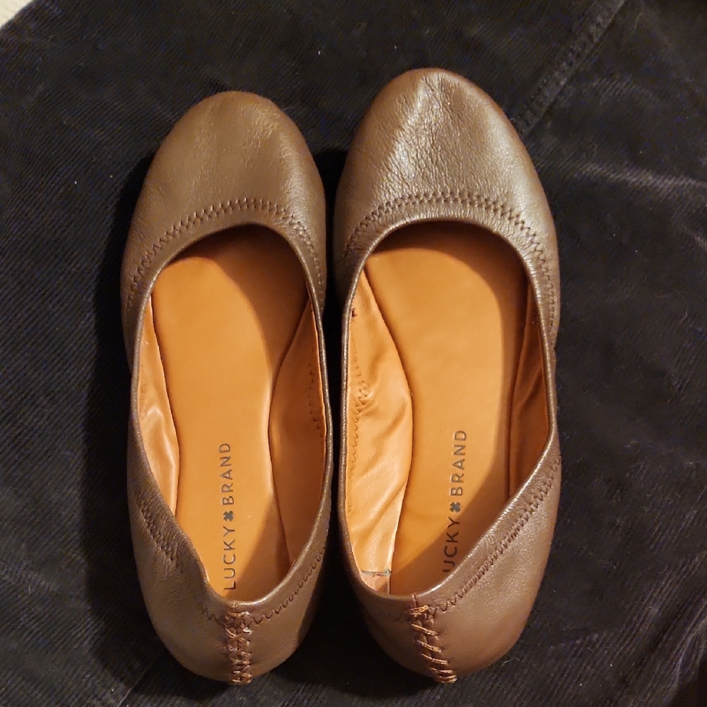 Lucky Brand Women's Tan Leather Flats